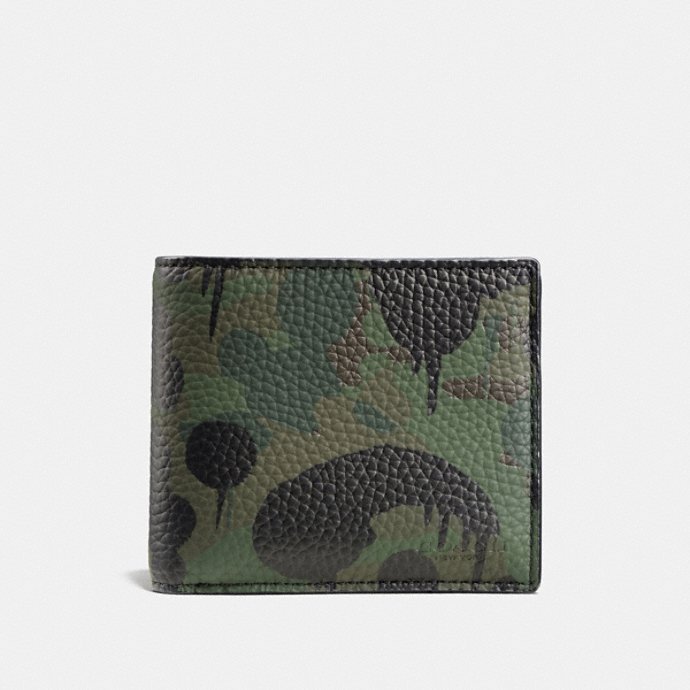 coach bag usa outlet fpf9 coach bag usa outlet fpf9 COMPACT ID WALLET IN WILD BEAST CAMO PRINT PEBBLE LEATHER