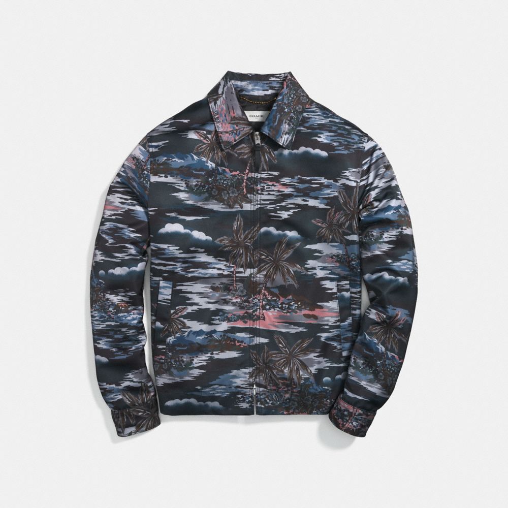 HAWAIIAN PRINT SKATER JACKET - Alternate View 1