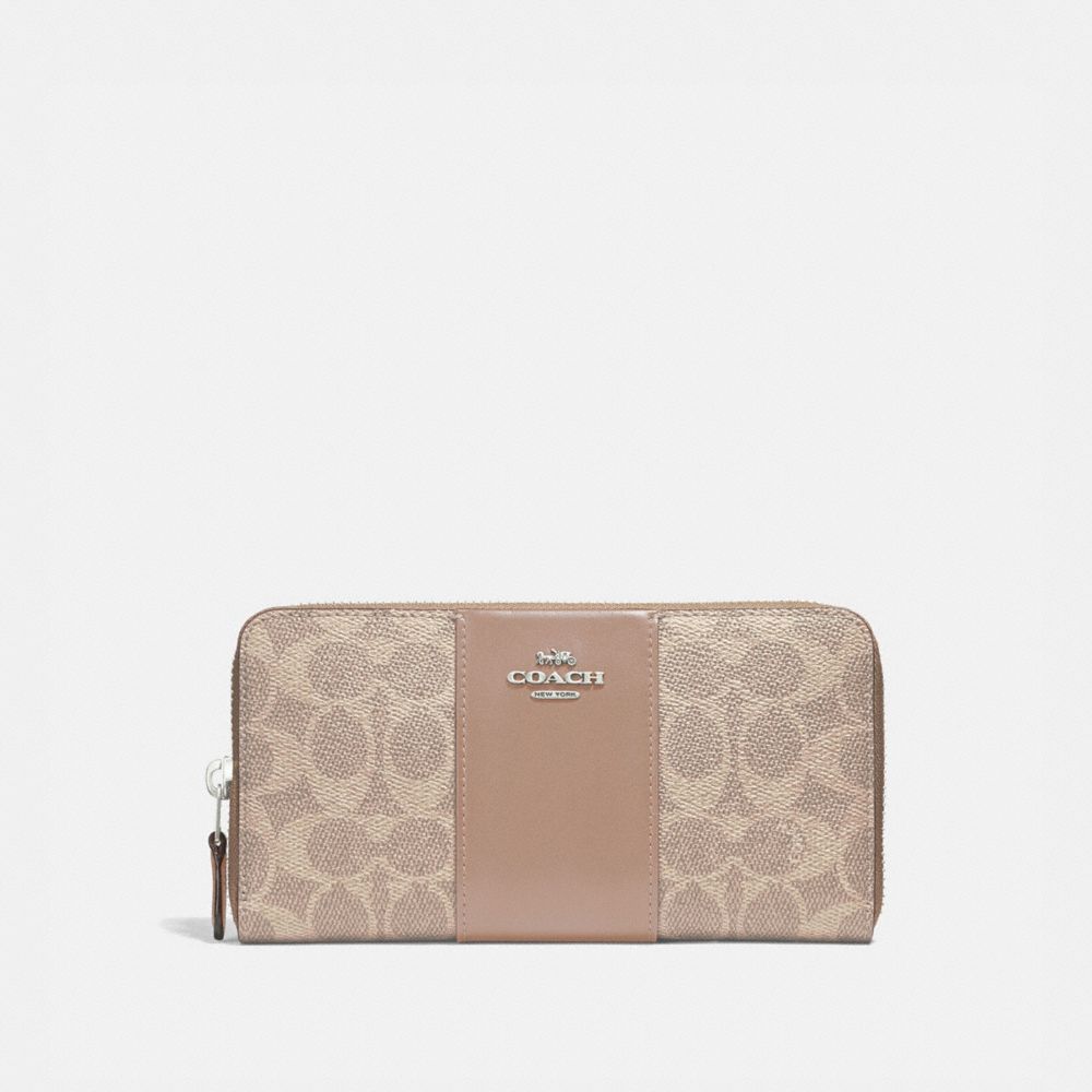 tan coach wallet