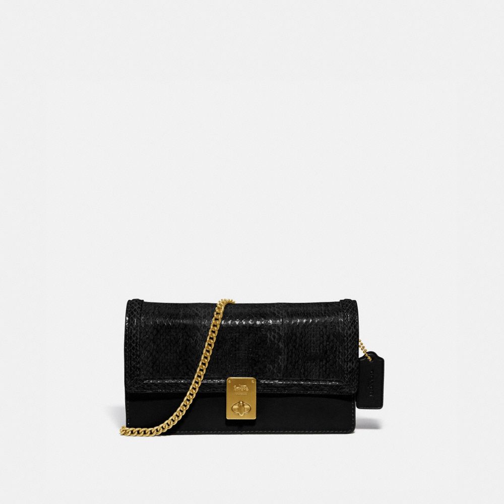HUTTON CLUTCH IN SNAKESKIN