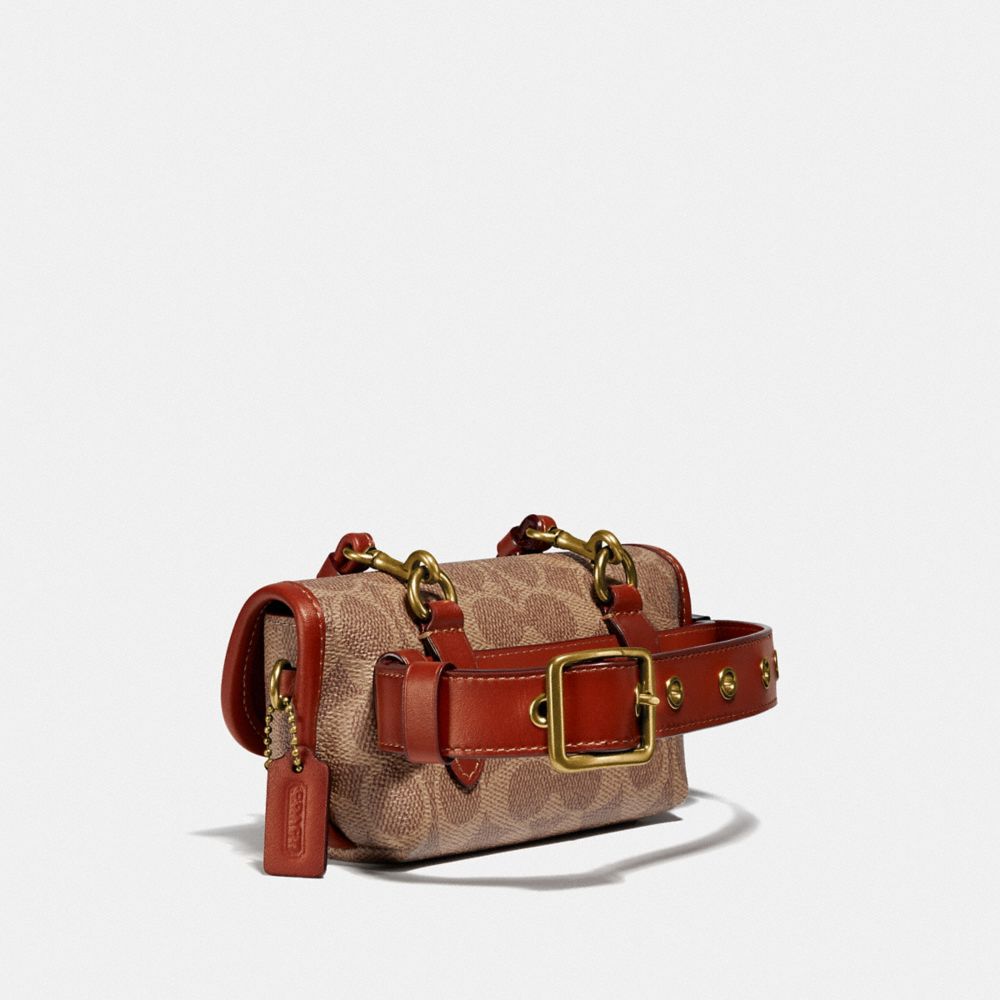 TURNLOCK FLARE BELT BAG IN SIGNATURE CANVAS - Alternate View 1