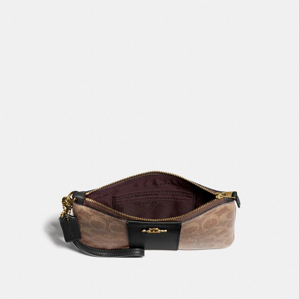 SMALL WRISTLET IN COLORBLOCK SIGNATURE CANVAS - Alternate View 2