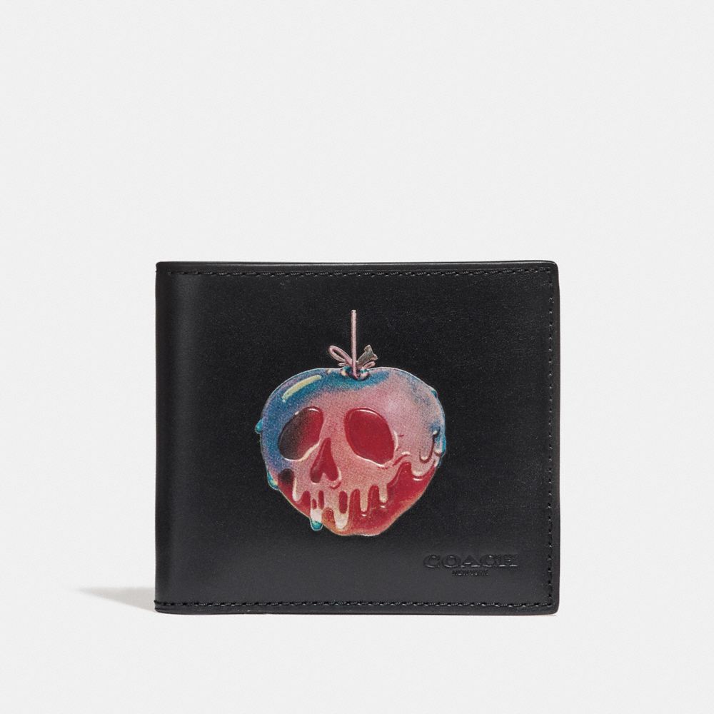 DISNEY X COACH DOUBLE BILLFOLD WALLET WITH  POISON APPLE