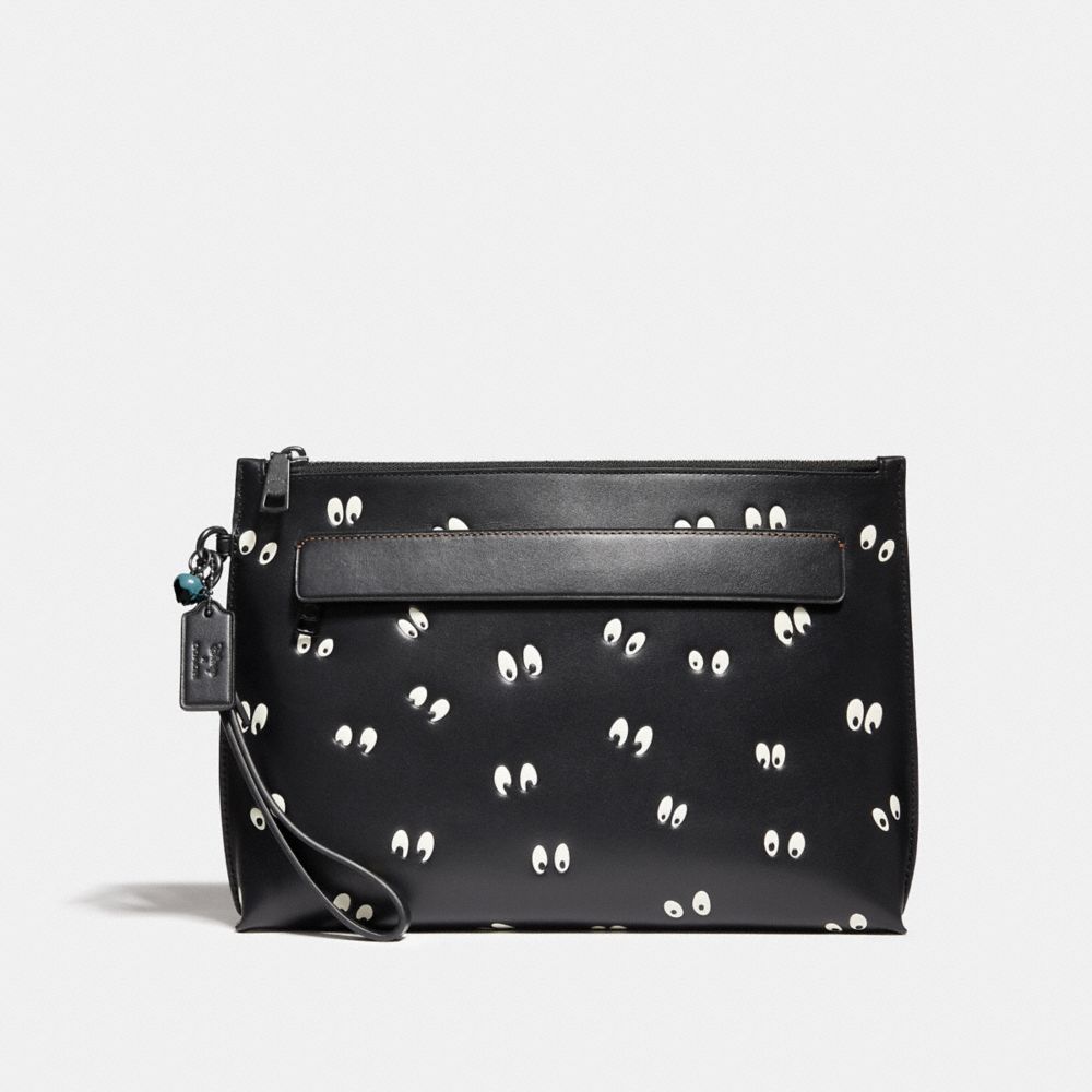 DISNEY X COACH CARRYALL POUCH WITH SPOOKY EYES PRINT