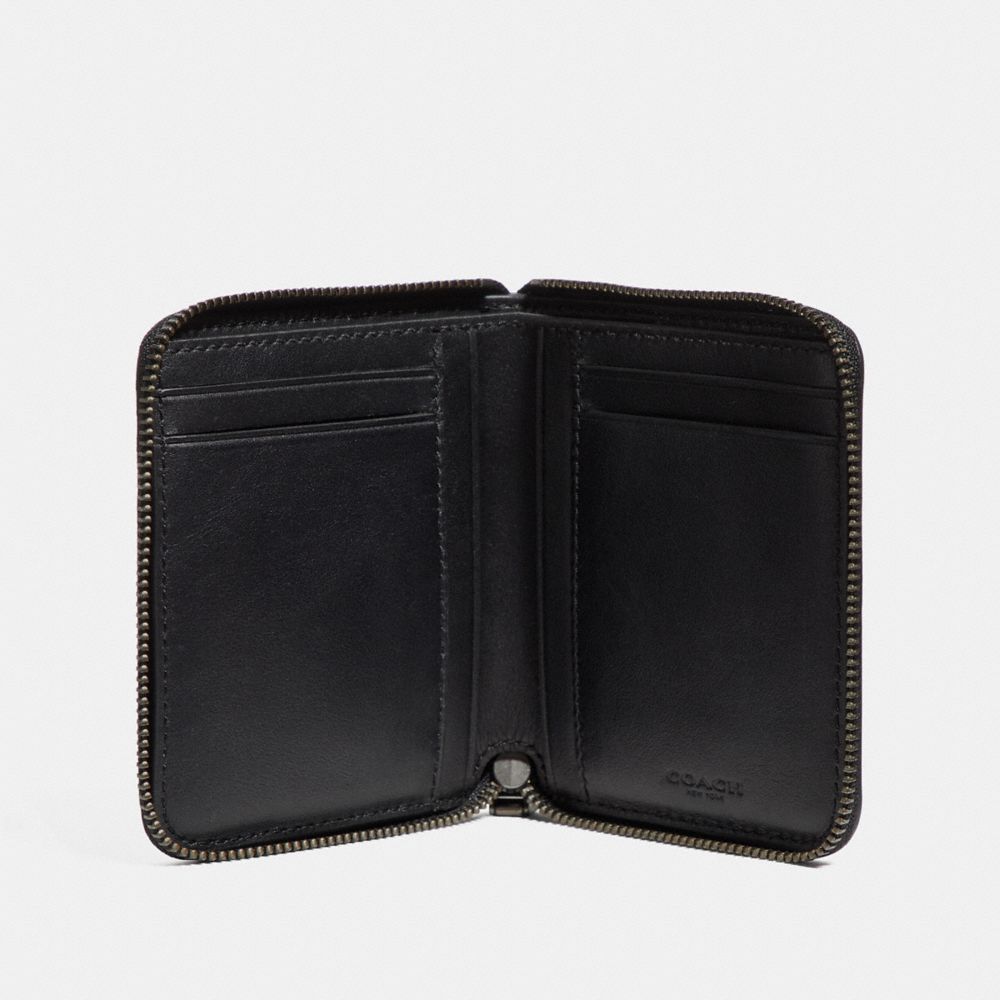 DISNEY X COACH SMALL ZIP AROUND WALLET WITH SKULL - Alternate View 1