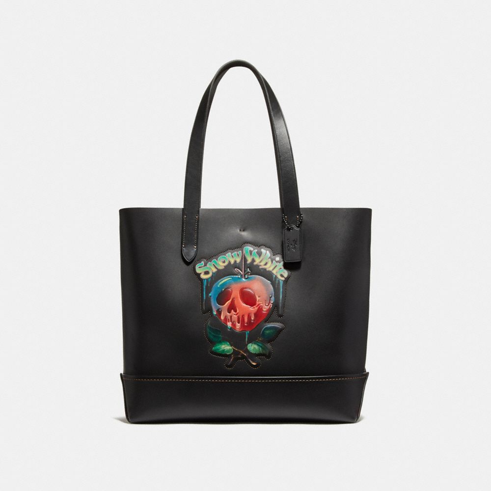 DISNEY X COACH GOTHAM TOTE WITH POISON APPLE GRAPHIC