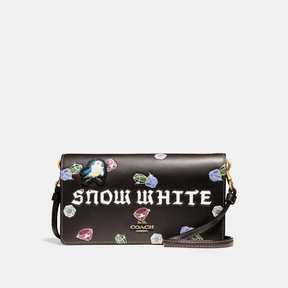 DISNEY X COACH SNOW WHITE FOLDOVER CROSSBODY CLUTCH