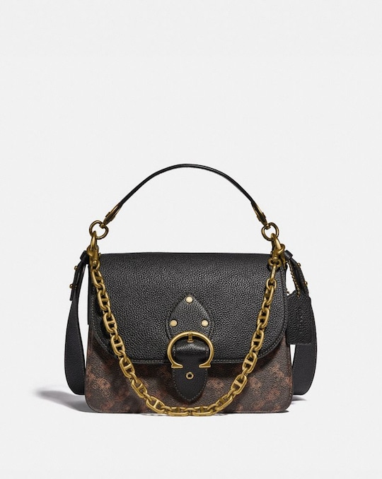 BEAT SHOULDER BAG WITH HORSE AND CARRIAGE PRINT