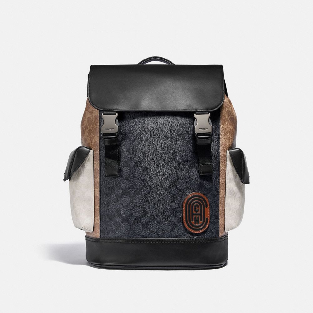RIVINGTON BACKPACK IN COLORBLOCK SIGNATURE CANVAS