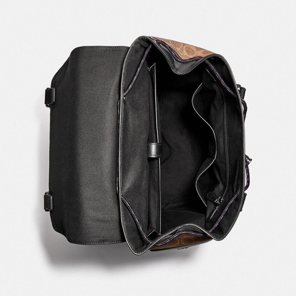 RIVINGTON BACKPACK IN COLORBLOCK SIGNATURE CANVAS - Alternate View 2
