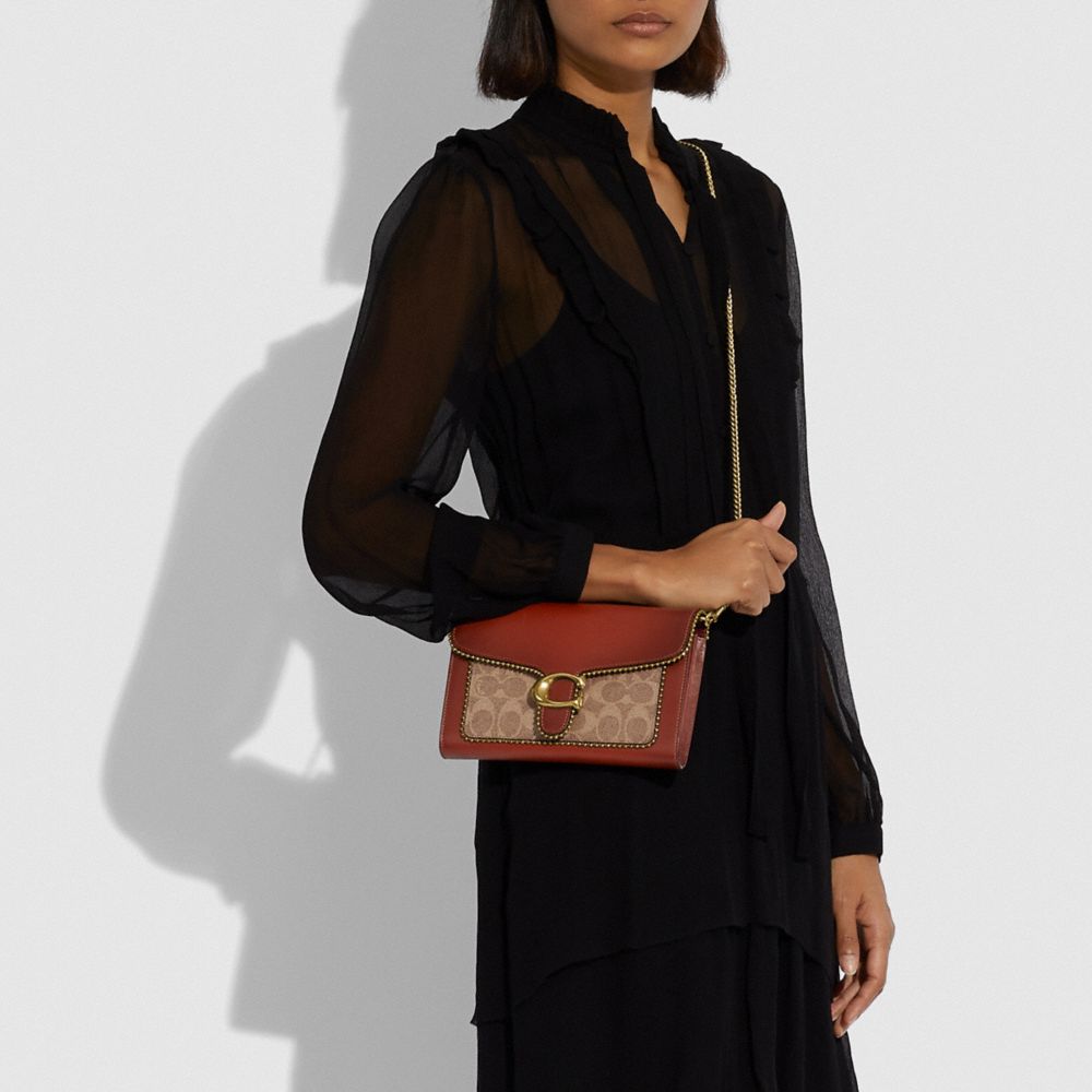 TABBY CHAIN CLUTCH IN SIGNATURE CANVAS WITH BEADCHAIN - Alternate View 3