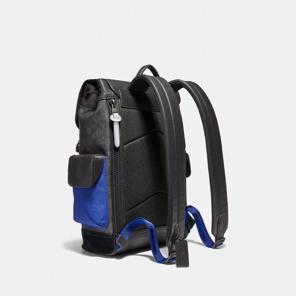 RIVINGTON BACKPACK IN SIGNATURE CANVAS WITH COACH PATCH - Alternate View 1