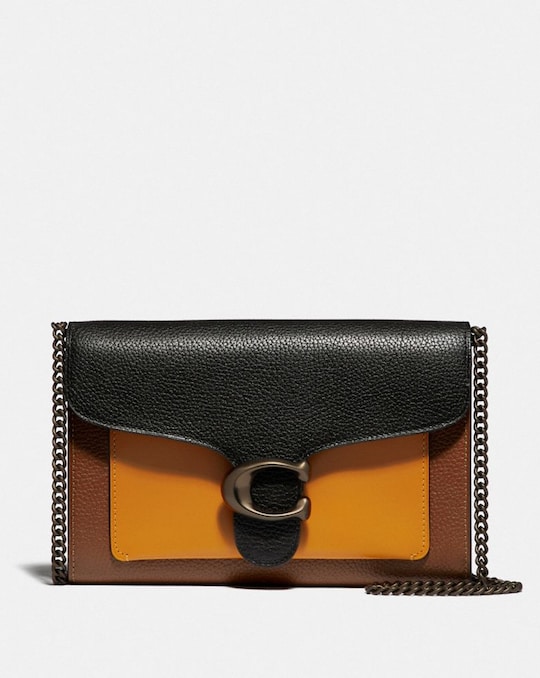 TABBY CHAIN CLUTCH IN COLORBLOCK
