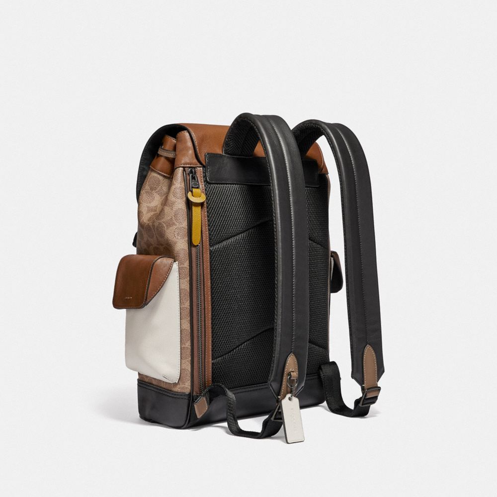 RIVINGTON BACKPACK IN SIGNATURE CANVAS WITH COACH PATCH - Alternate View 1