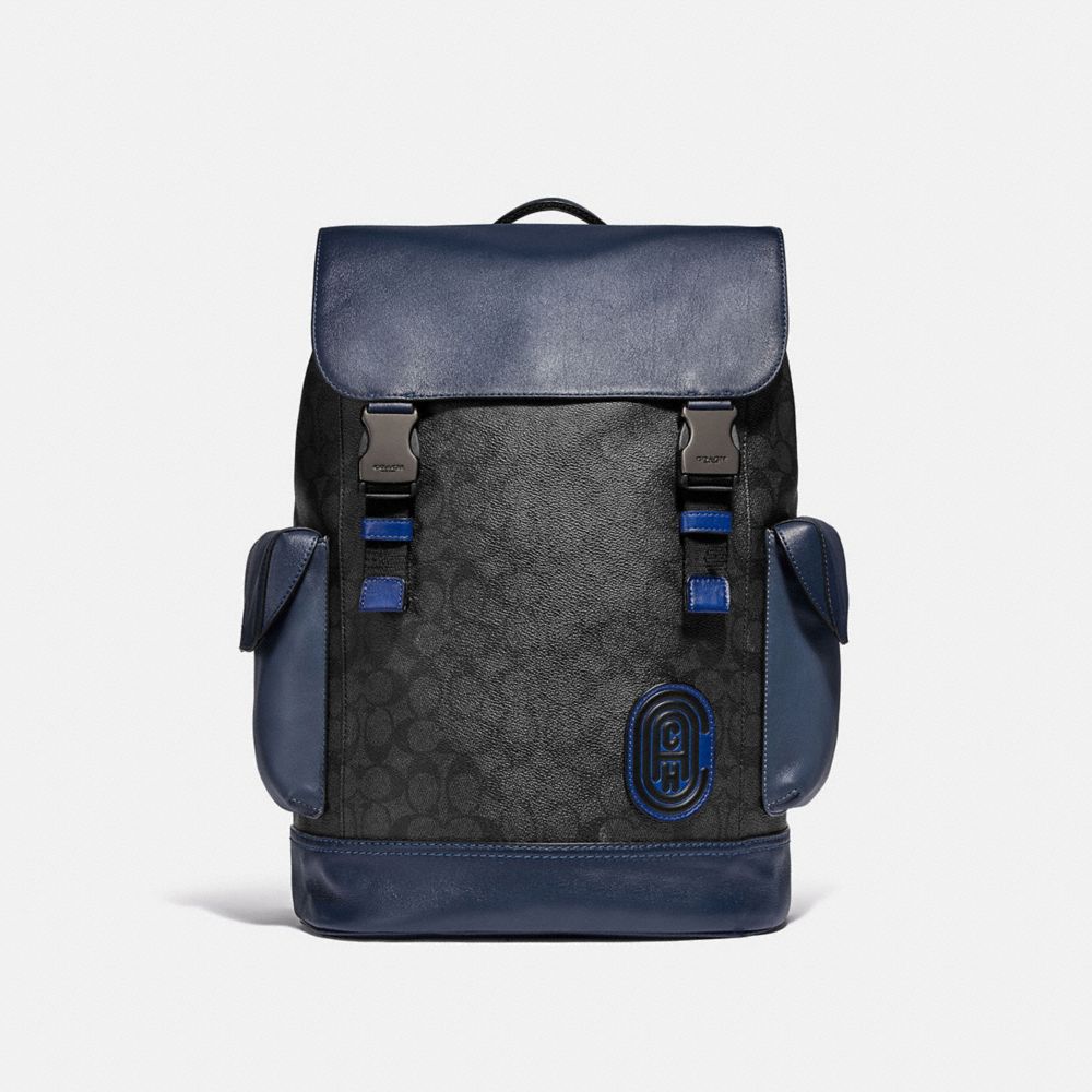 RIVINGTON BACKPACK IN SIGNATURE CANVAS WITH COACH PATCH