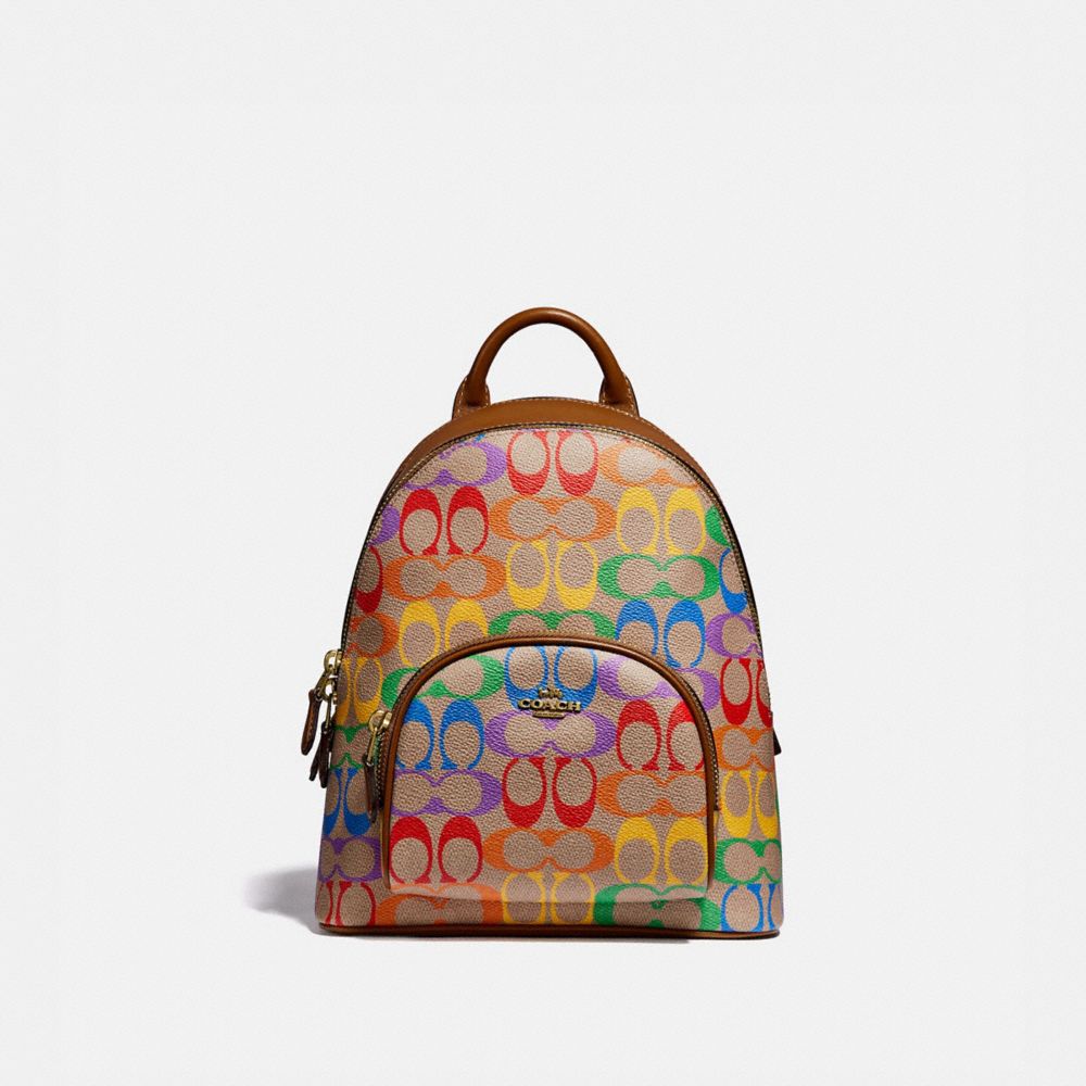 CARRIE BACKPACK 23 IN RAINBOW SIGNATURE CANVAS