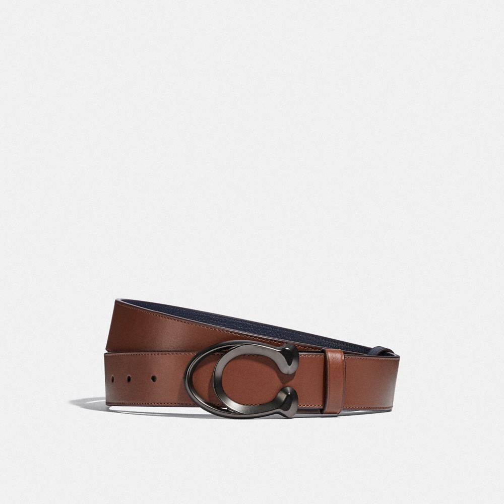 CINTURÓN REVERSIBLE CORTADO A MEDIDA CON HEBILLA DE FIRMA DE 38 MM