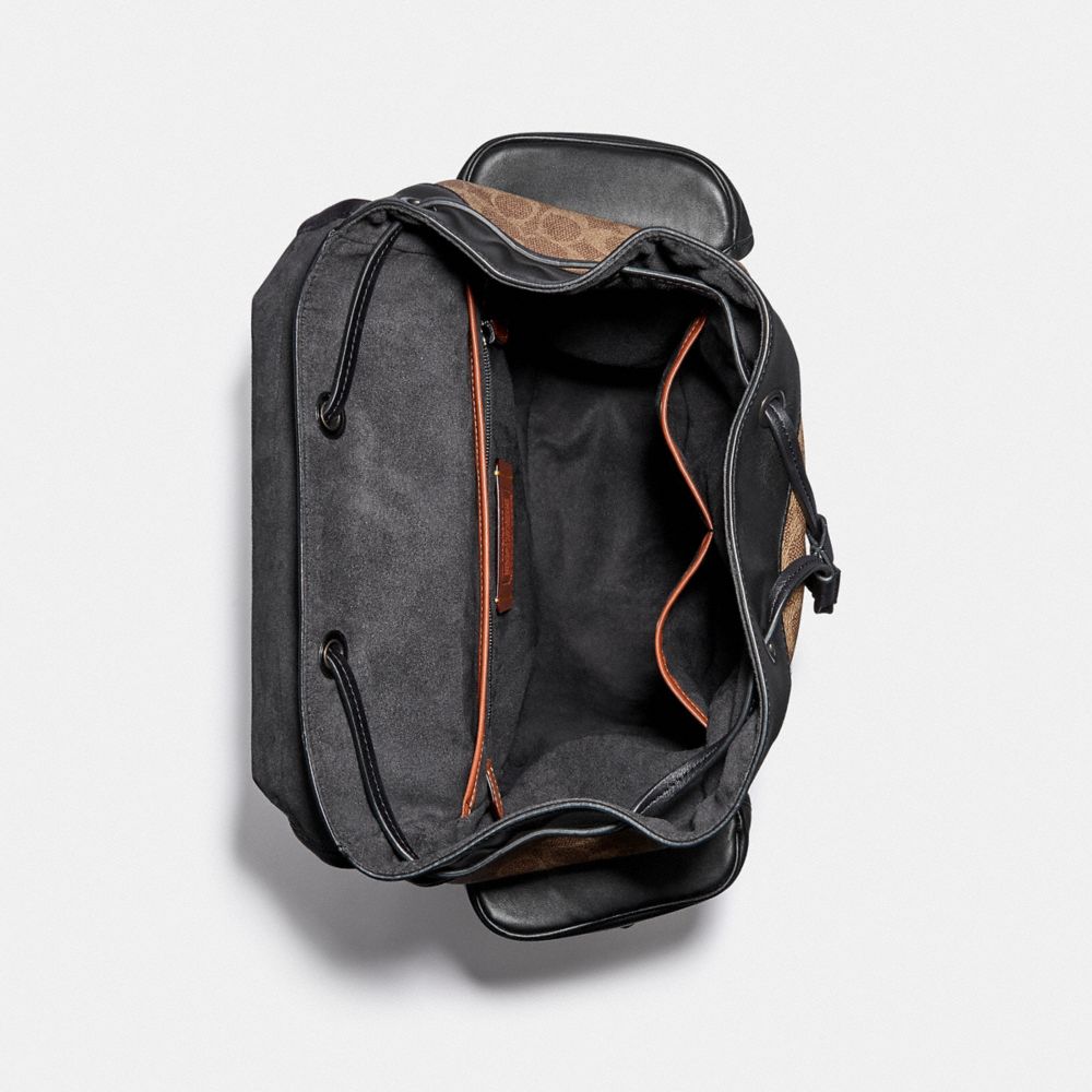 HITCH BACKPACK IN SIGNATURE CANVAS WITH HORSE AND CARRIAGE PRINT - Alternate View 2