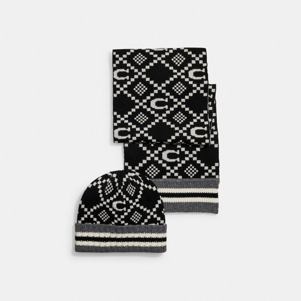 CONJUNTO DE GORRO Y BUFANDA DE JACQUARD