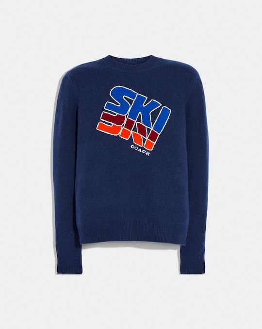 SKI INTARSIA SWEATER IN RECYCLED WOOL AND RECYCLED CASHMERE
