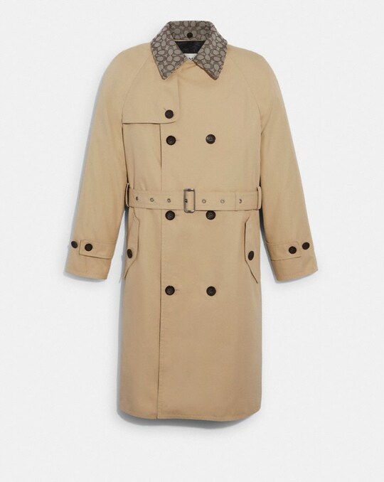 TRENCH COAT IN ORGANIC COTTON AND RECYCLED POLYESTER