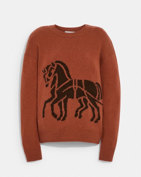 INTARSIEN-PULLOVER MIT „HORSE AND CARRIAGE“-DESIGN