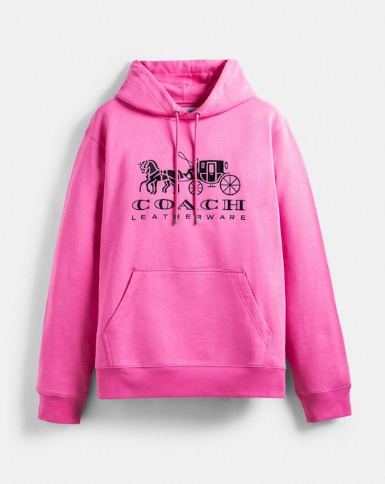 EVERGREEN HORSE AND CARRIAGE HOODIE IN ORGANIC COTTON
