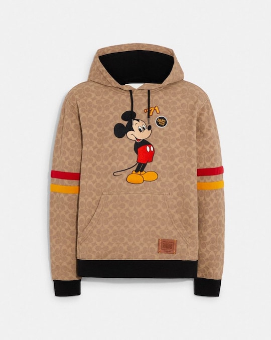 DISNEY X COACH MICKEY MOUSE SIGNATURE HOODIE IN ORGANIC COTTON