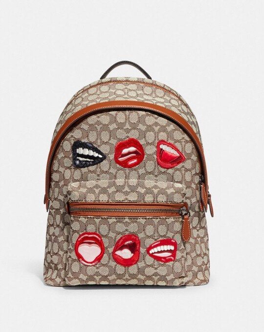 COACH X TOM WESSELMANN CHARTER BACKPACK IN SIGNATURE TEXTILE JACQUARD