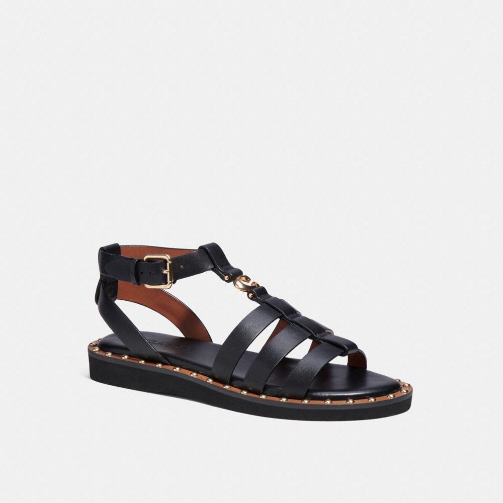 coach white sandals