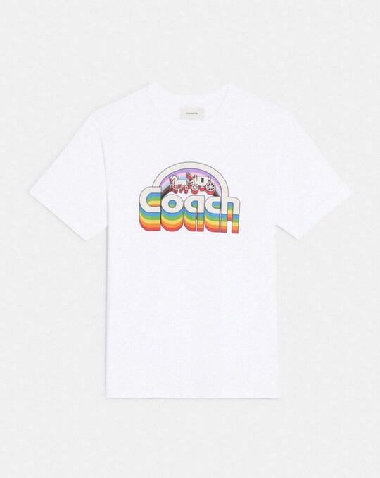 RAINBOW HORSE AND CARRIAGE T-SHIRT IN ORGANIC COTTON