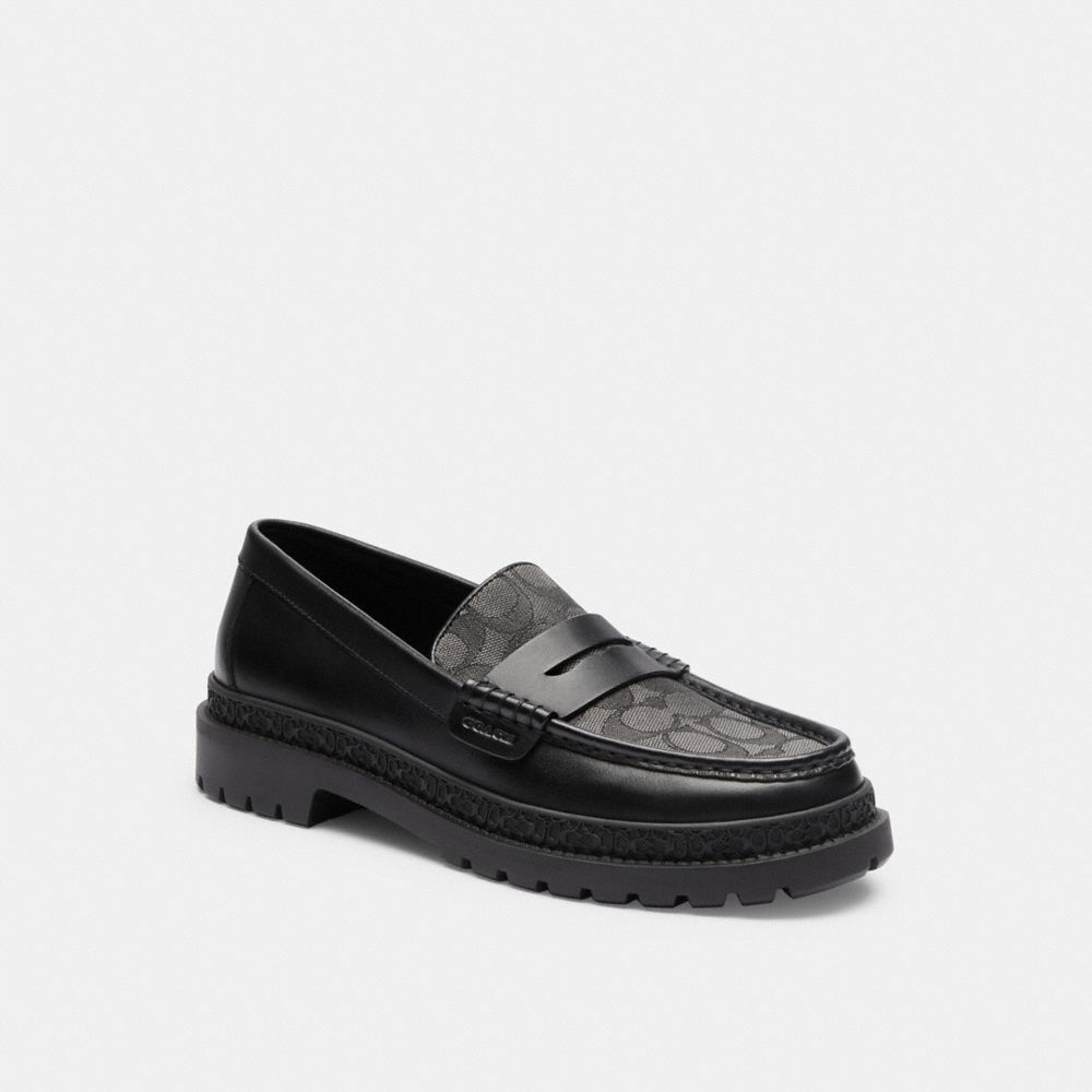 LOAFER MIT CHARAKTERISTISCHEM JACQUARD UND CHARAKTERISTISCHER MÜNZE