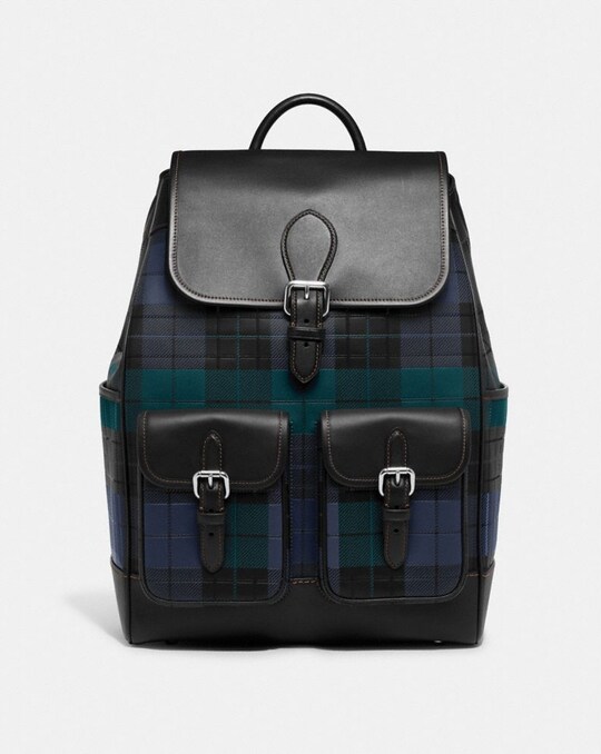 FRANKIE BACKPACK WITH PLAID PRINT