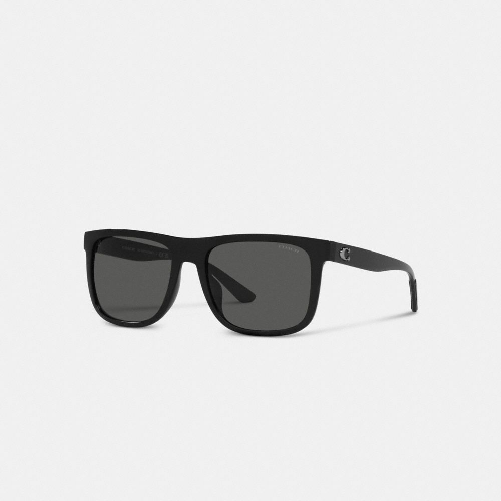BEVELED SIGNATURE FLAT TOP SQUARE SUNGLASSES