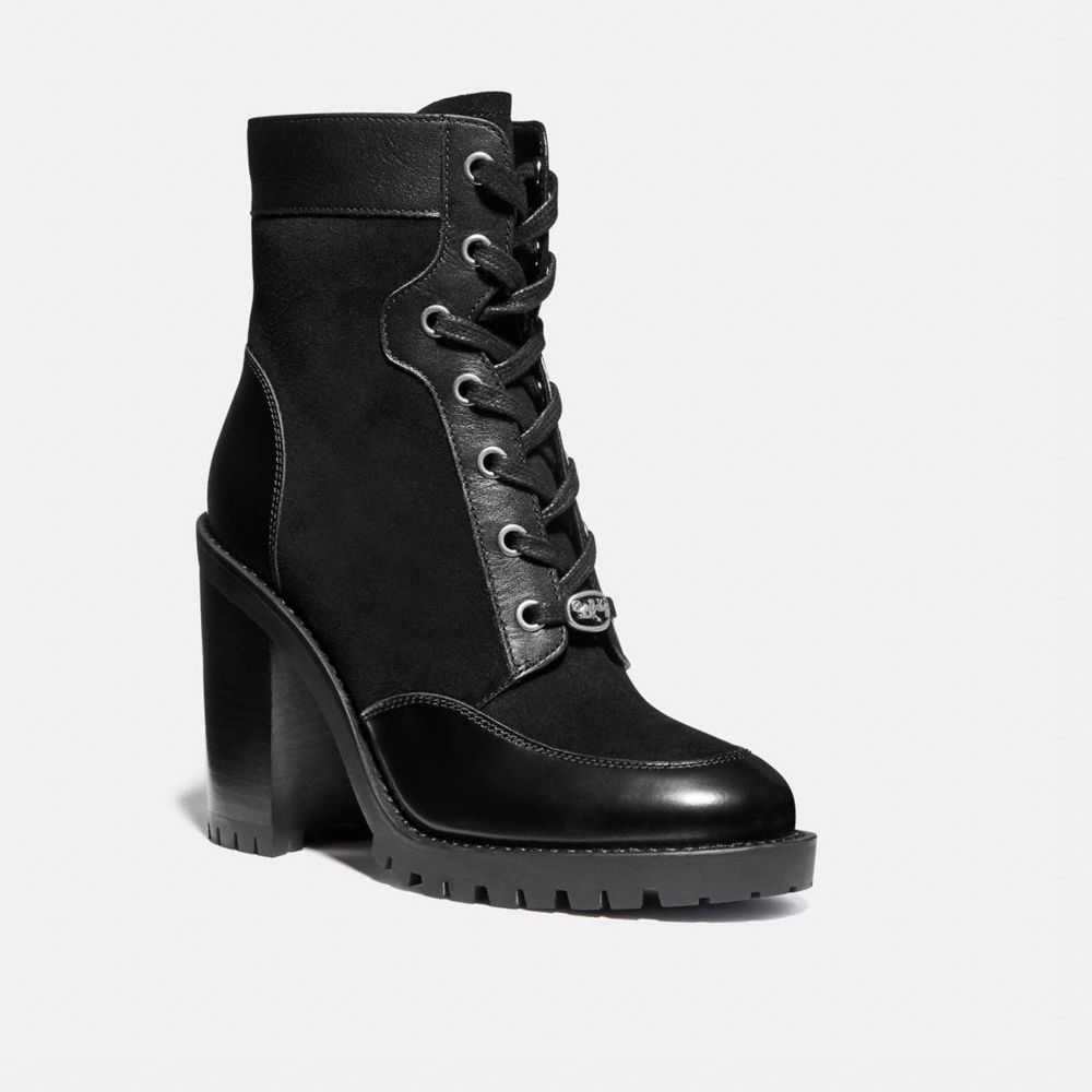 coach black suede boots